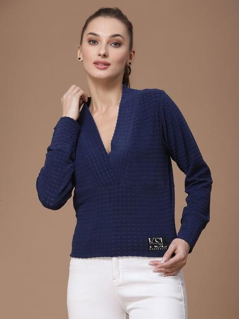 kassually navy relaxed fit top