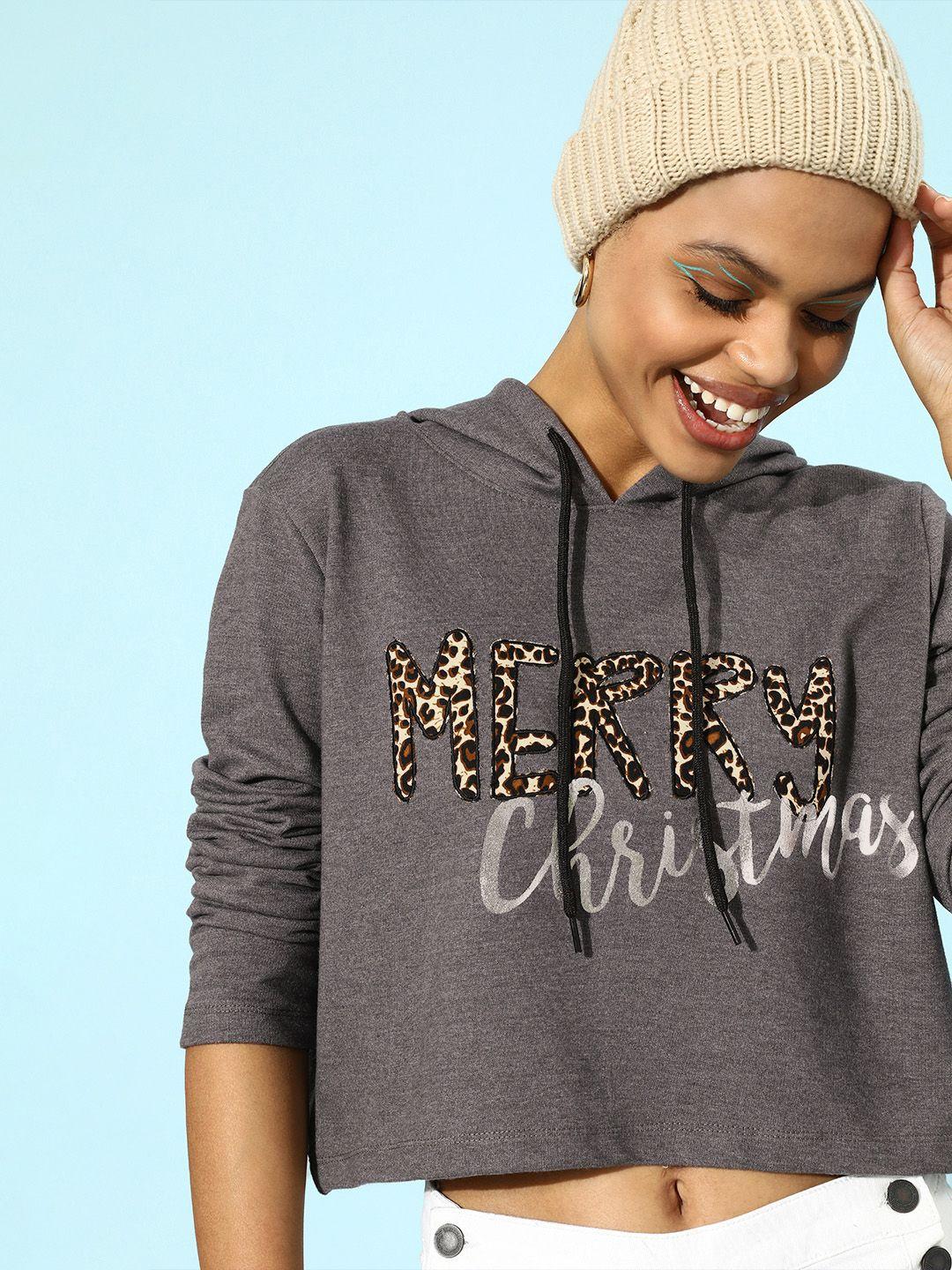 kassually women beautiful grey typography christmas update sweatshirt