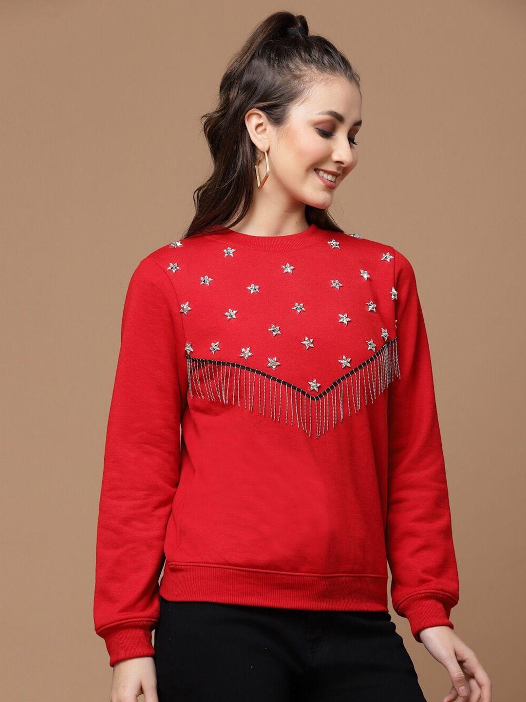 kassually women embellished sweatshirt