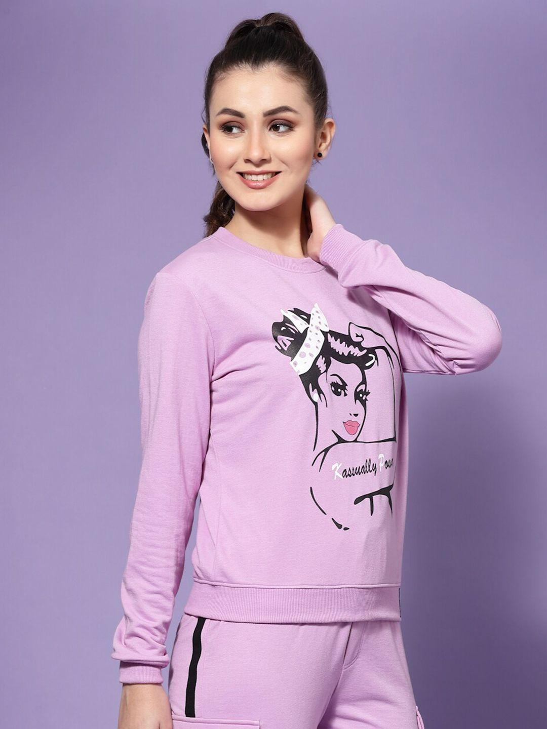 kassually women printed sweatshirt