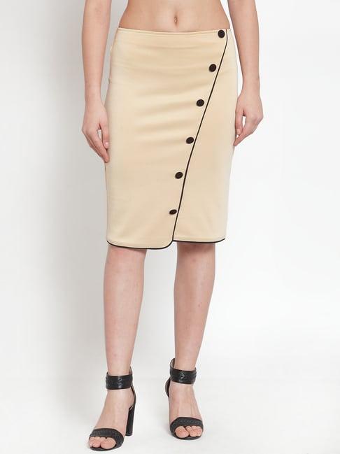 kassually beige midi skirt