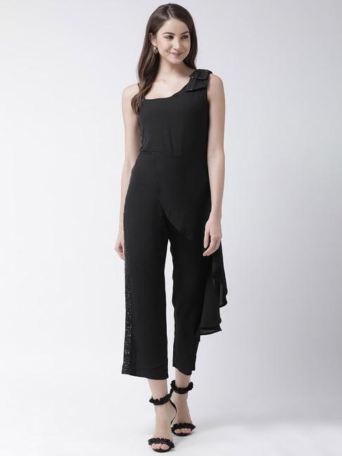 kassually black embellished jumpsuit