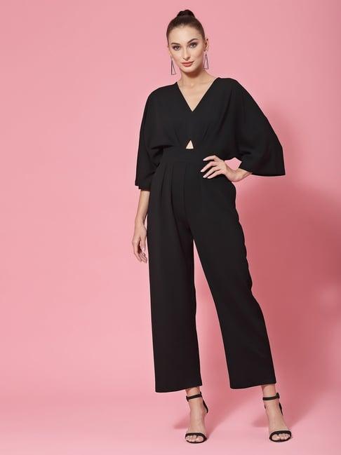 kassually black maxi jumpsuit