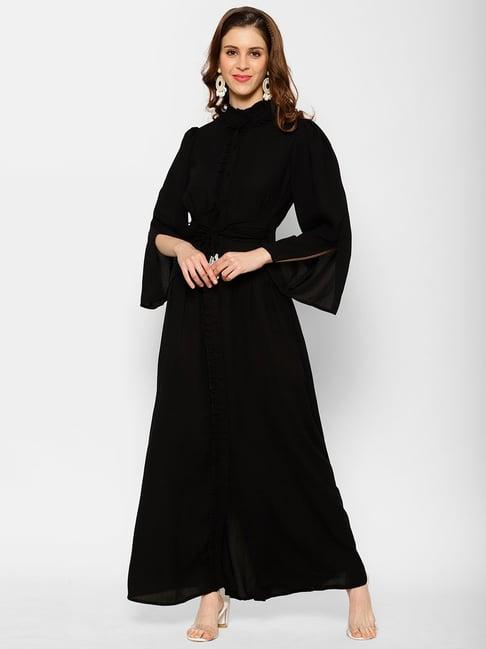 kassually black relaxed fit maxi dress