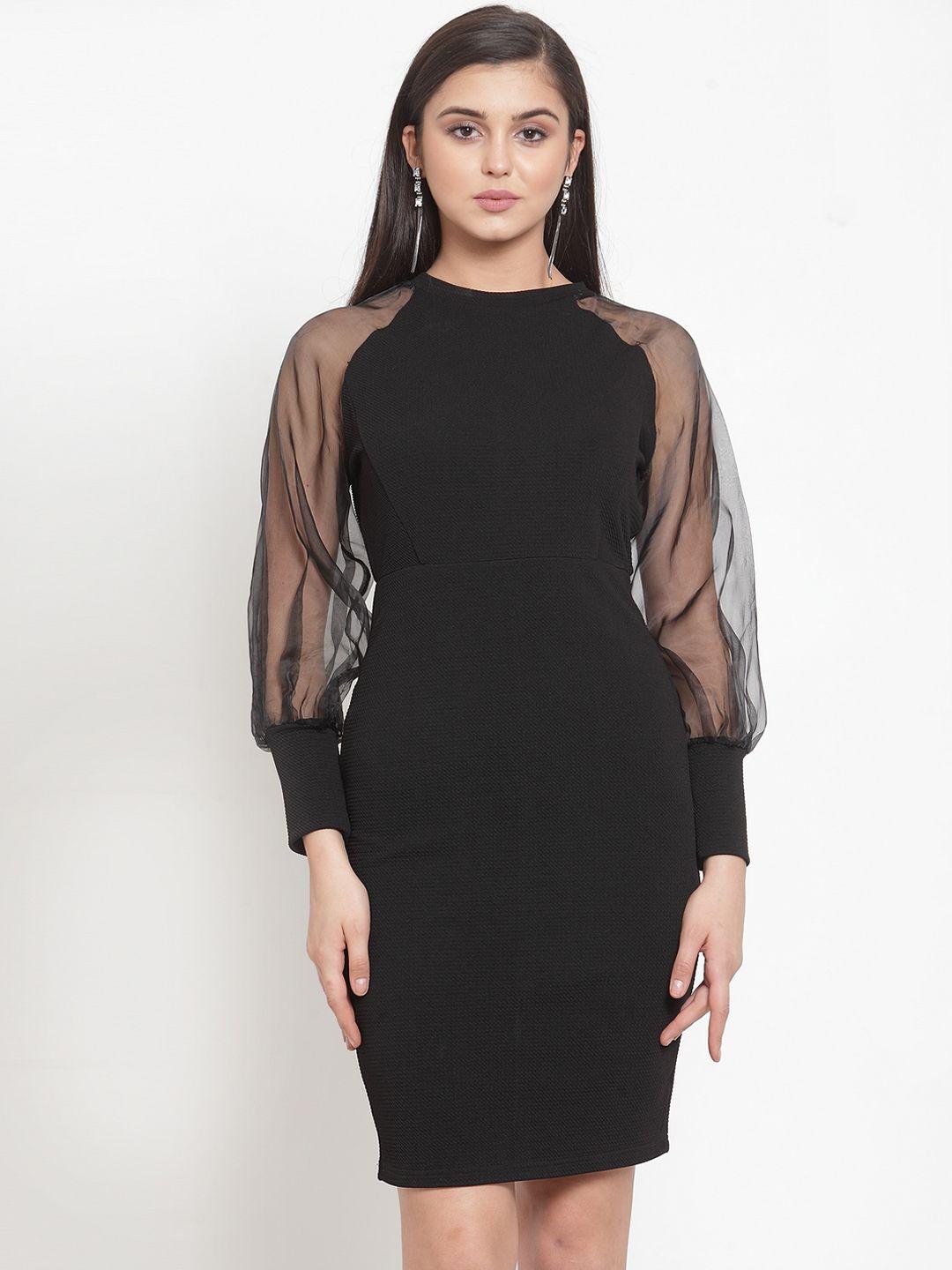 kassually black sheath dress