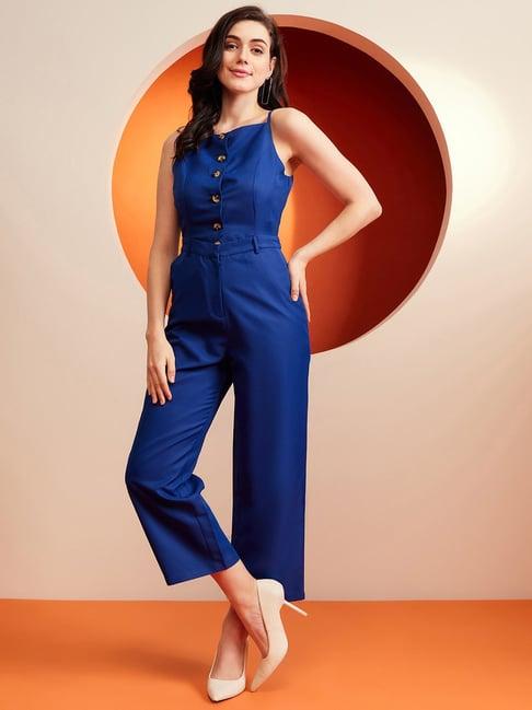 kassually blue midi jumpsuit