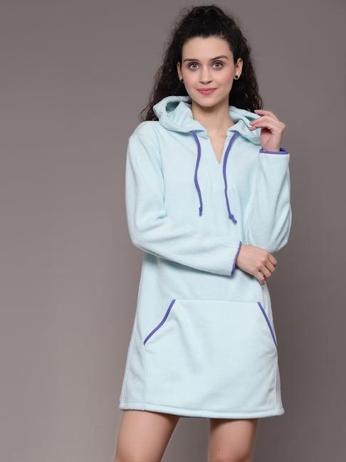 kassually blue relaxed fit a line dress