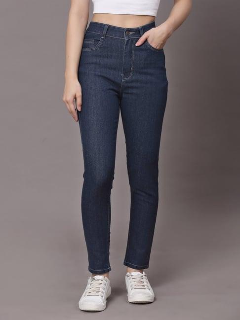 kassually blue relaxed fit mid rise jeans