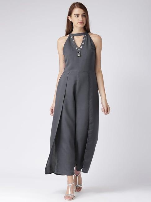 kassually grey maxi jumpsuit