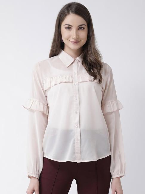 kassually light pink relaxed fit shirt