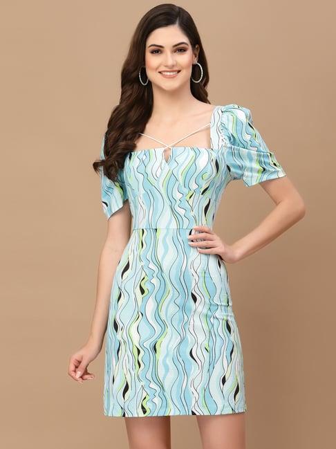 kassually multicolor cotton printed a line dress