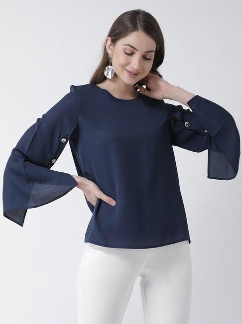 kassually navy relaxed fit top