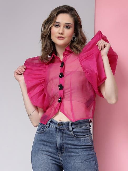 kassually pink regular fit shirt