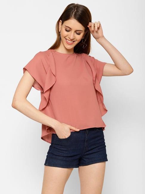 kassually pink relaxed fit top