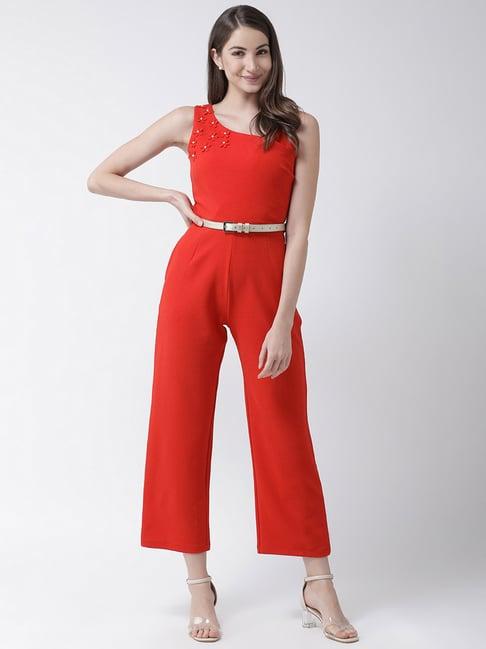 kassually red maxi jumpsuit
