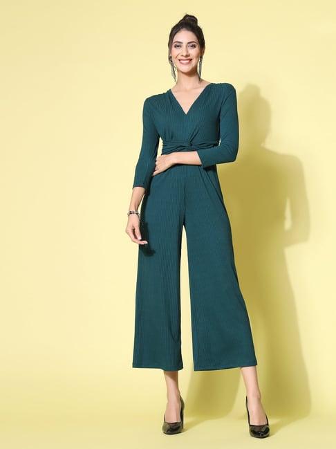 kassually teal midi jumpsuit