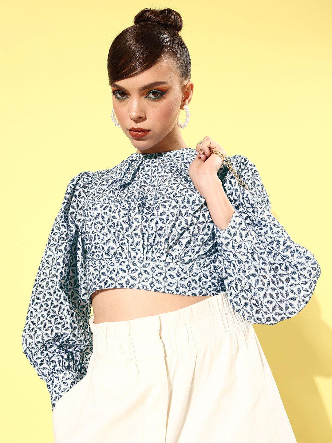 kassually white floral once upon a sleeve top