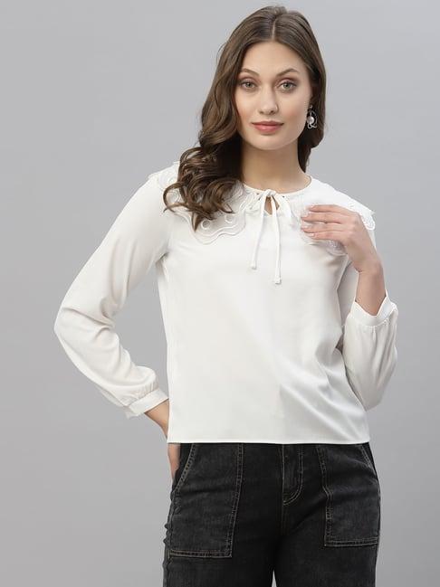 kassually white relaxed fit top