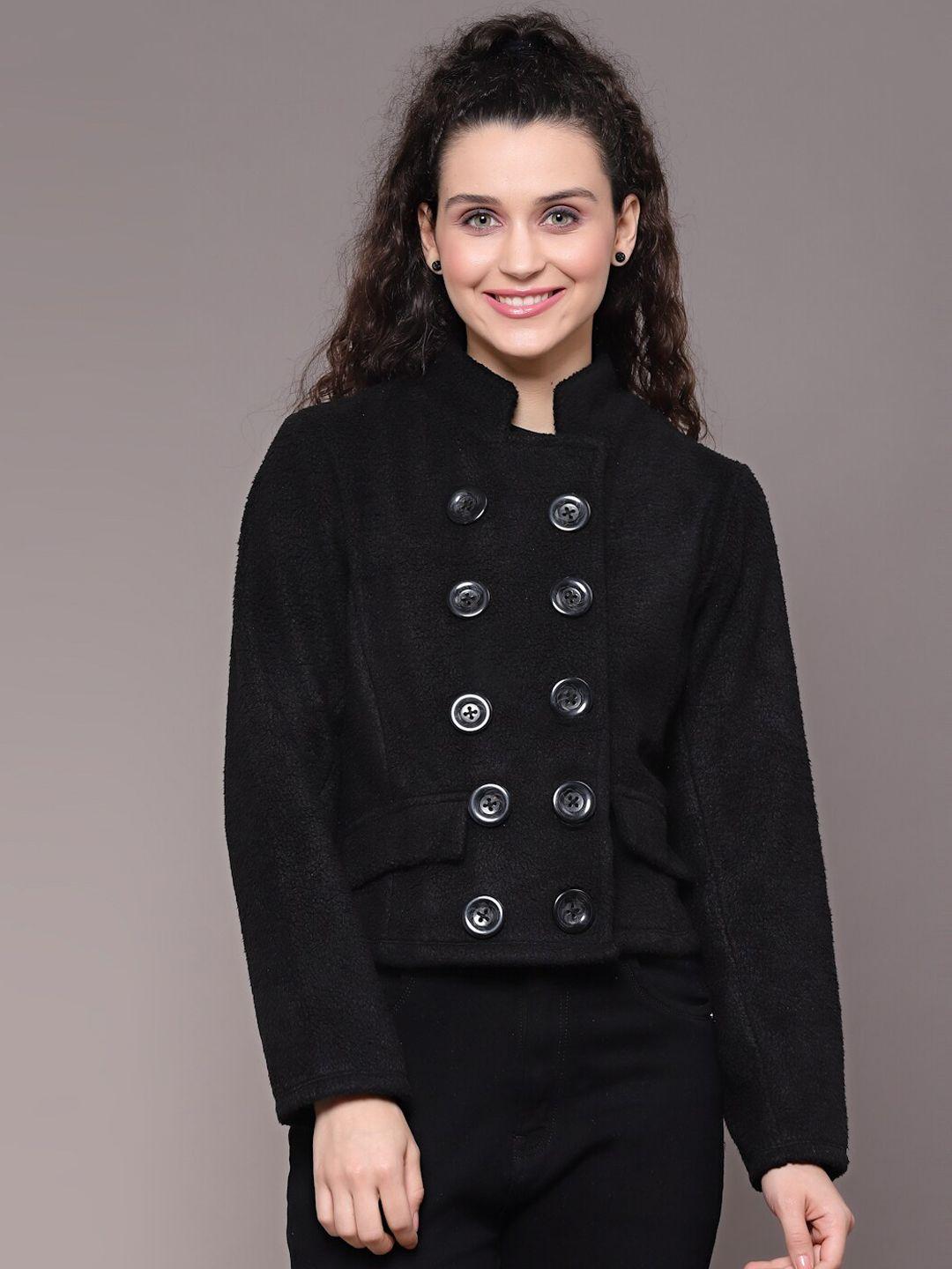 kassually women black tailored jacket