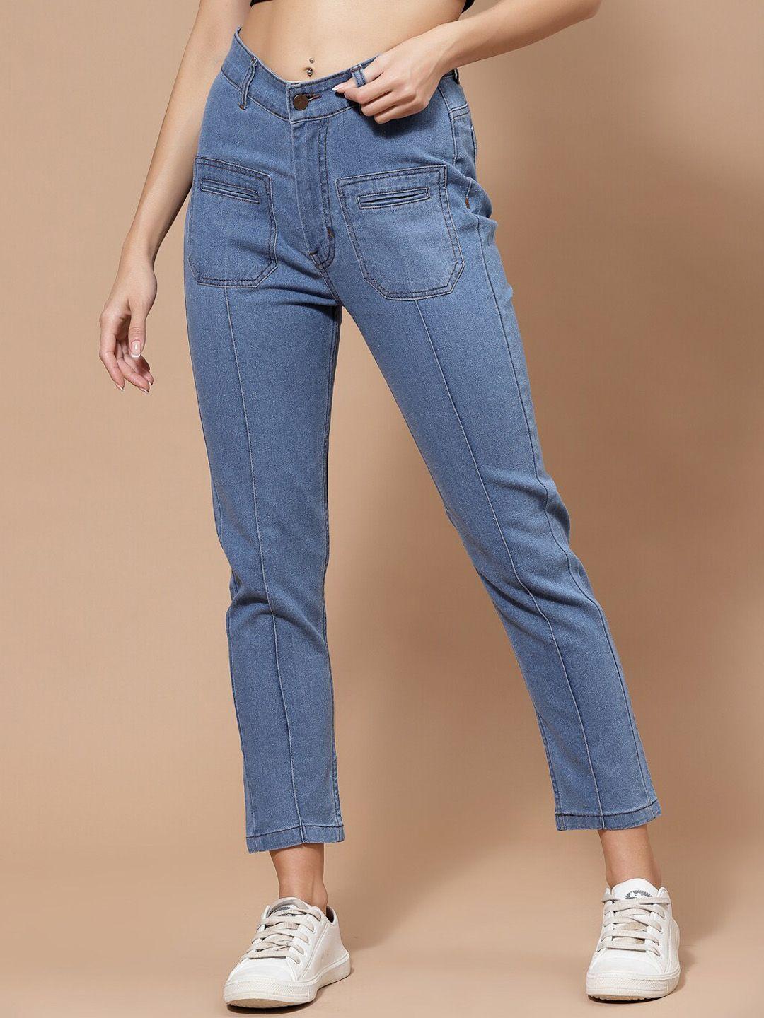 kassually women blue stretchable jeans