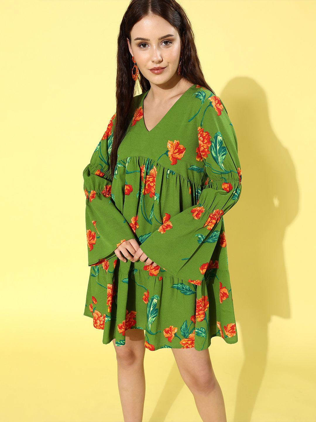 kassually women gorgeous green floral dress