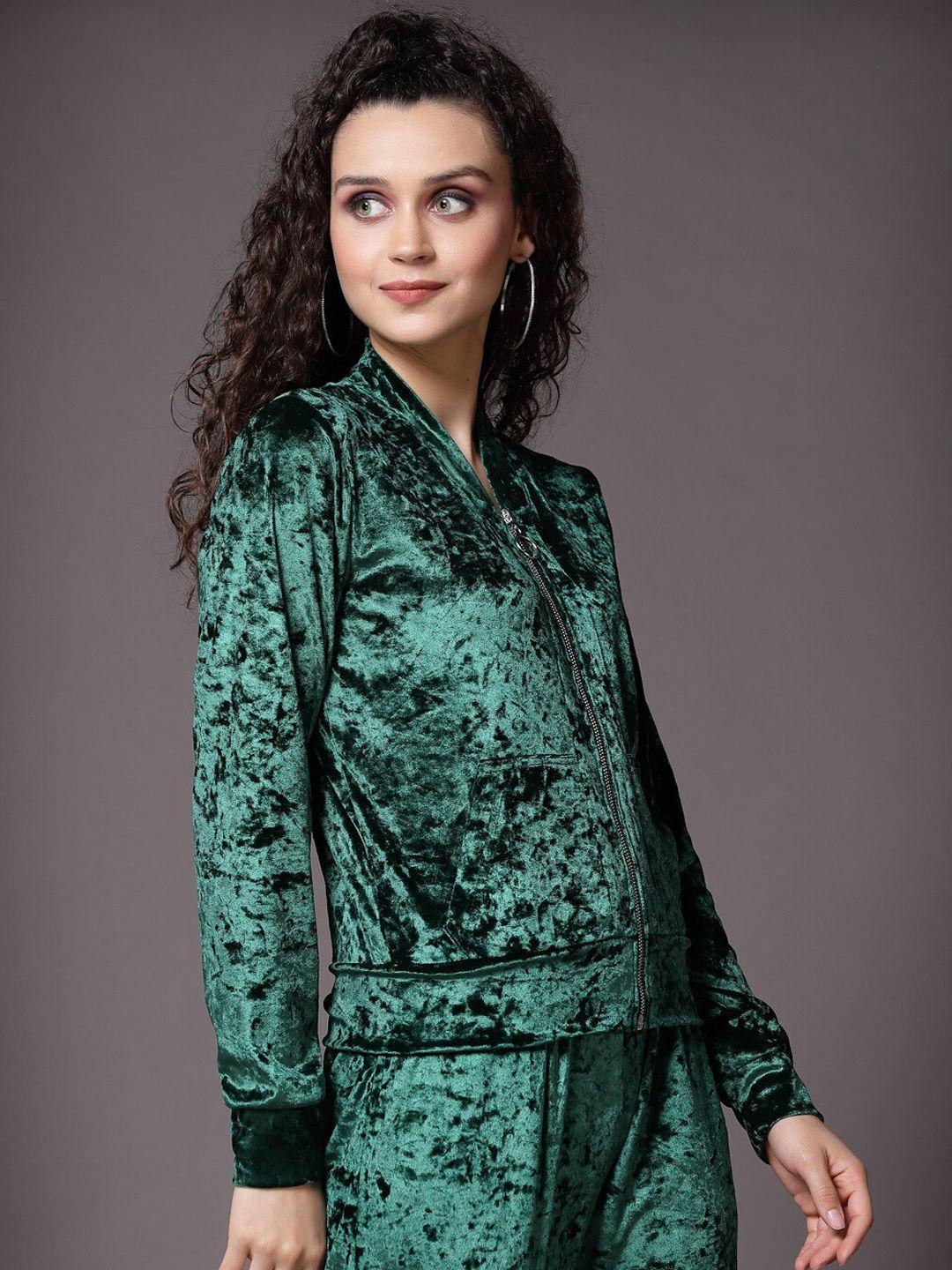 kassually women green outdoor tailored jacket