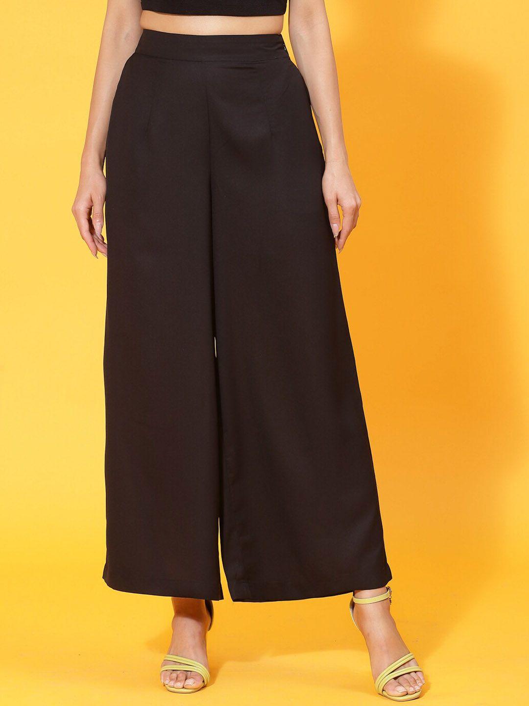 kassually women loose fit high-rise trousers