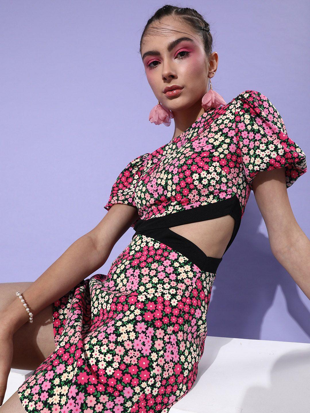 kassually women pretty pink floral playsuit