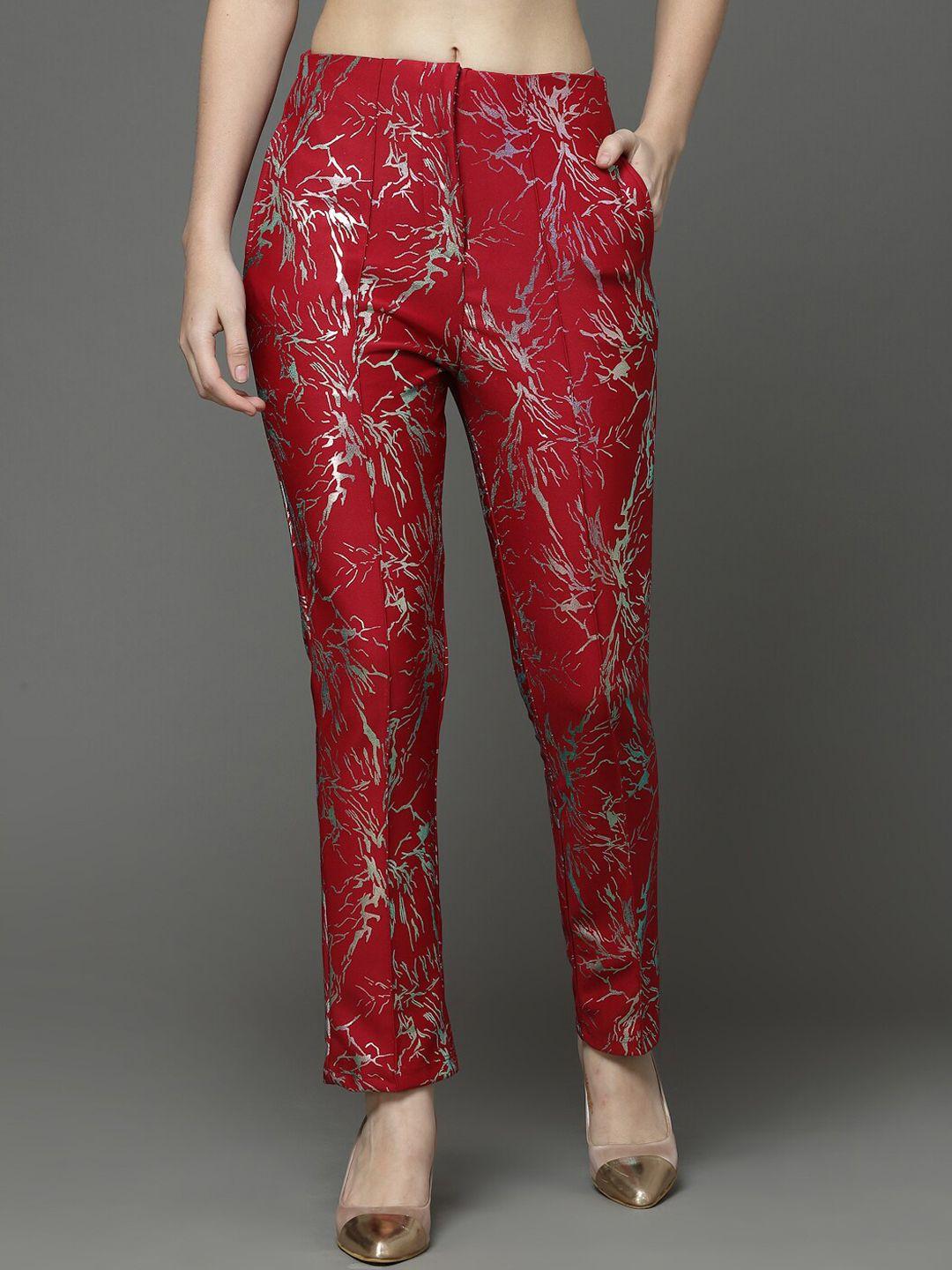 kassually women printed trousers