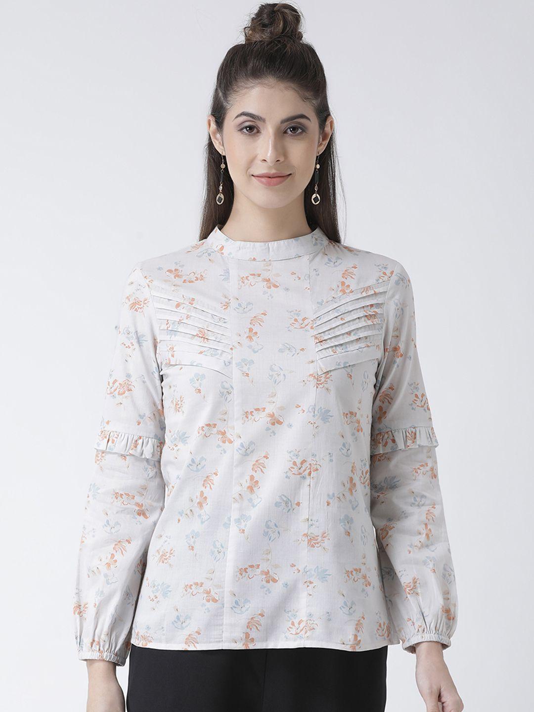 kassually women white printed top