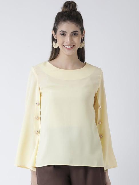 kassually yellow relaxed fit top