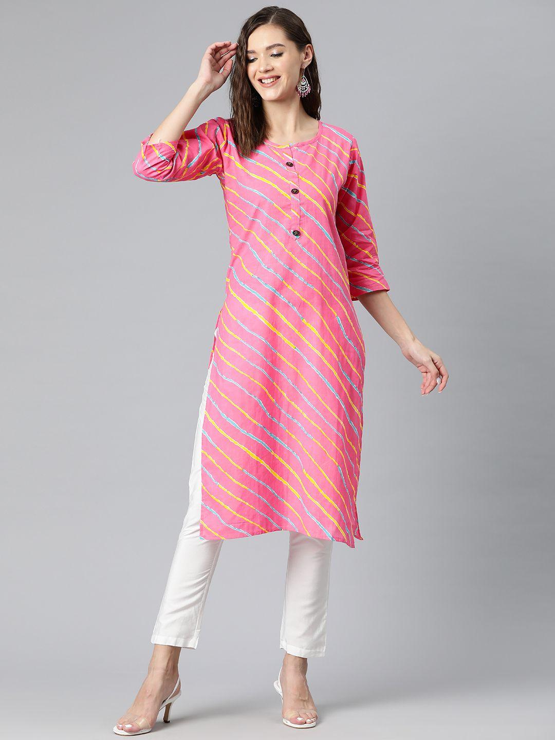 kastiel leheriya printed straight kurta