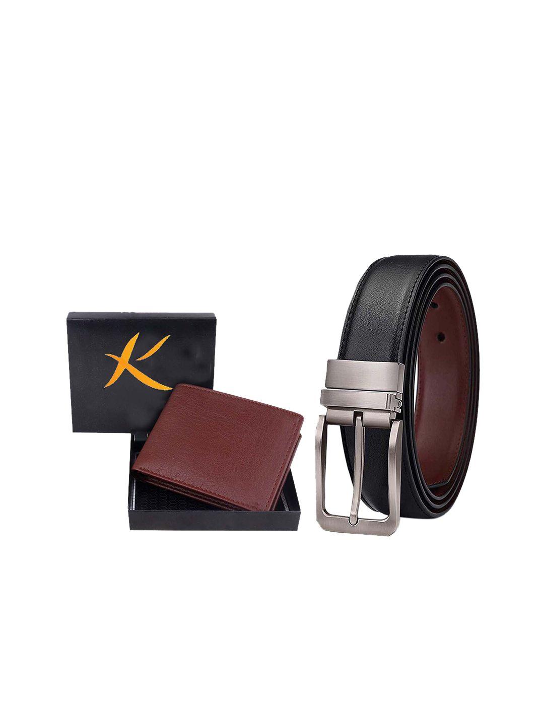 kastner men black & brown accessory gift set