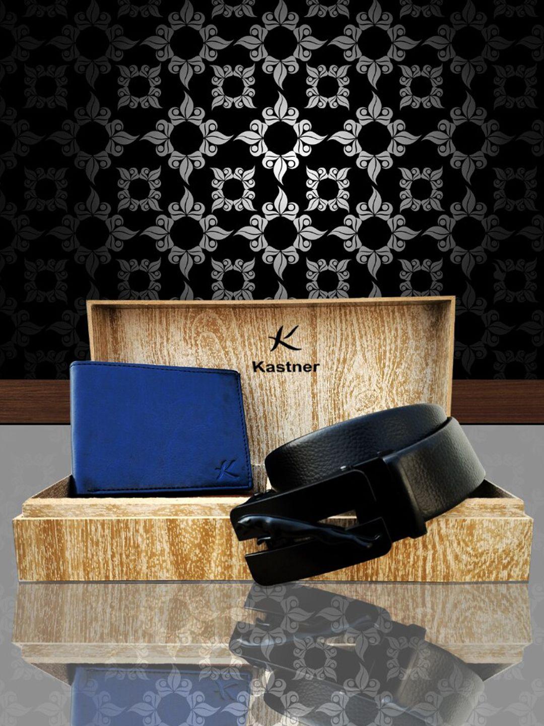 kastner men leather belt & wallet accessory gift set