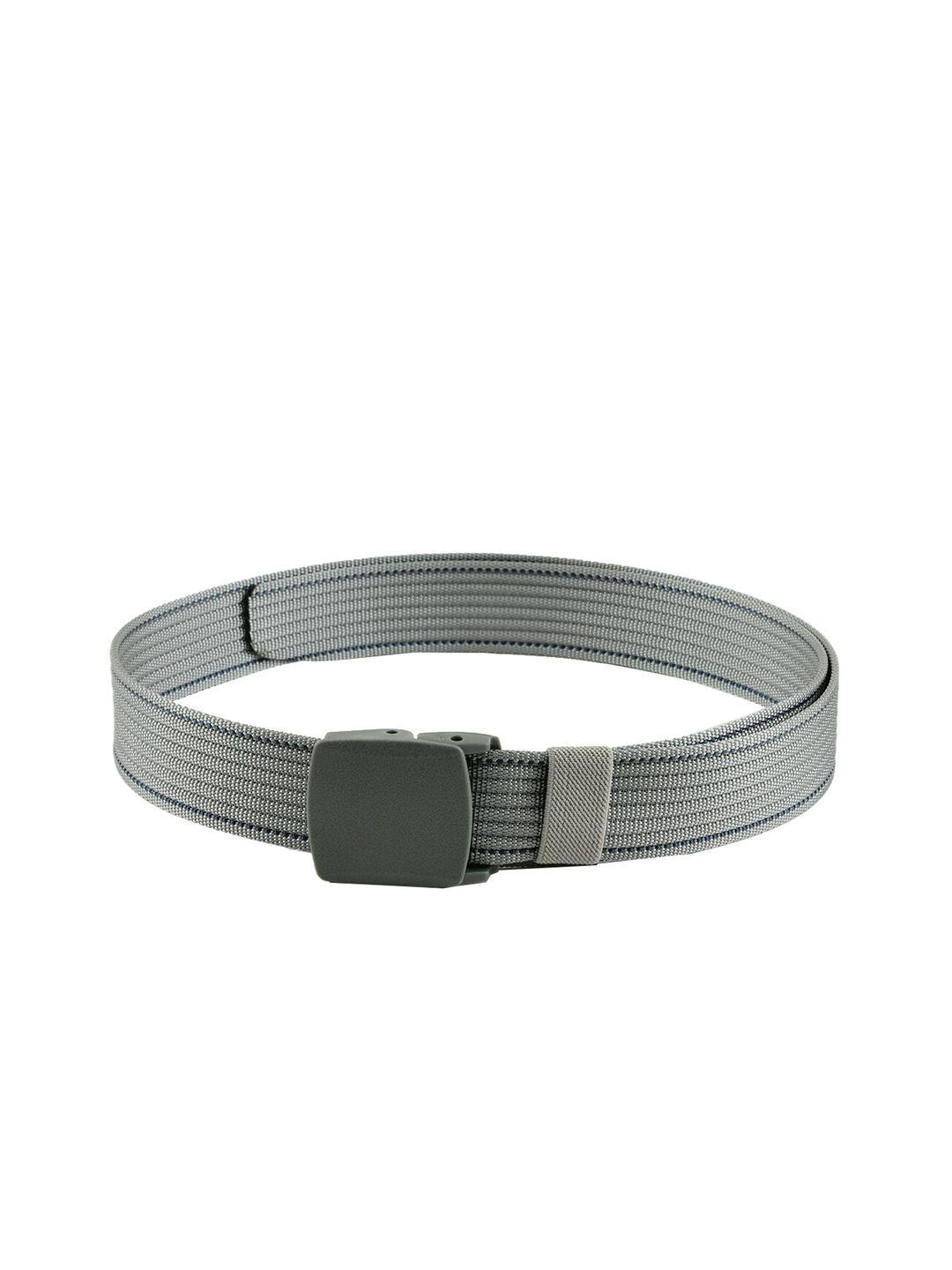kastner men silver-coloured striped belt