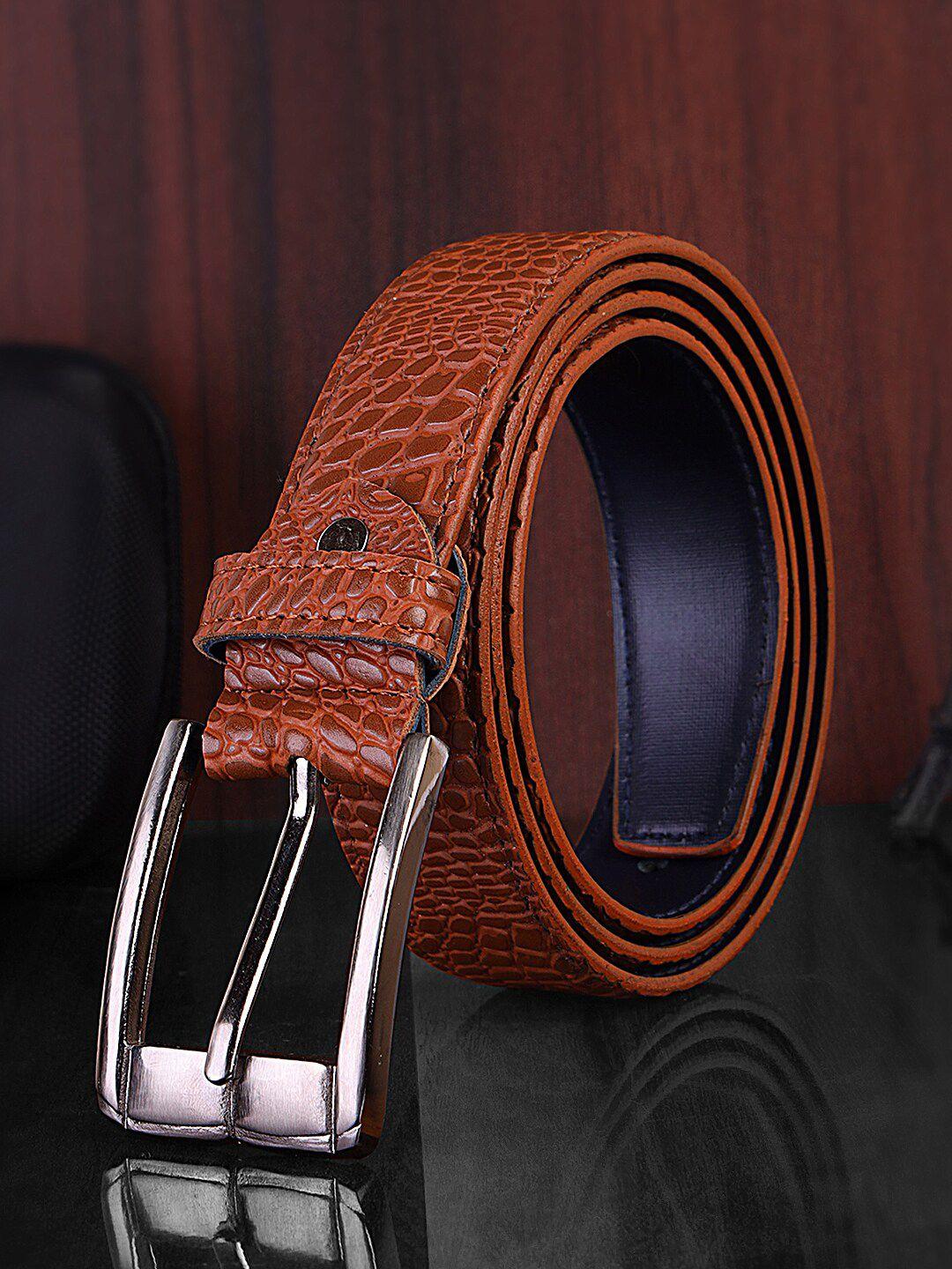 kastner men tan textured belt