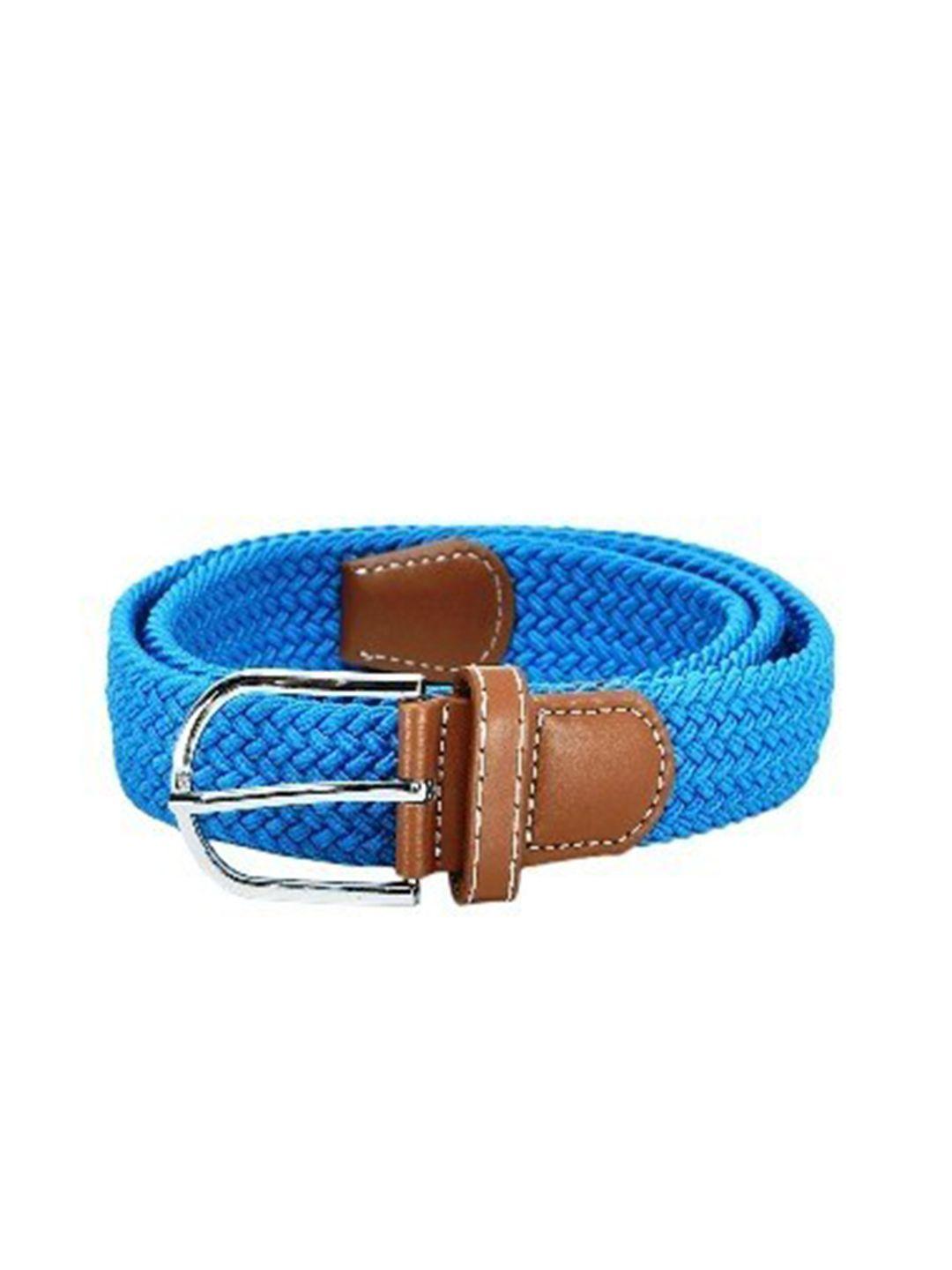 kastner unisex blue braided stretchable canvas belt