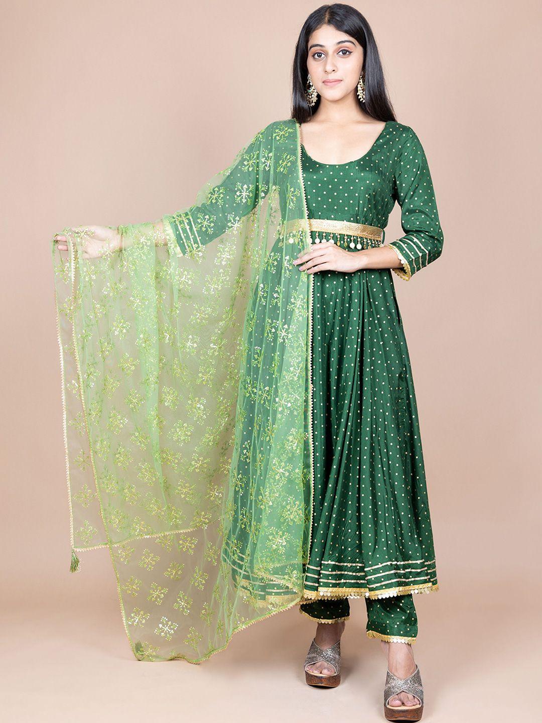 kasya geometric embroidered gotta patti dupatta