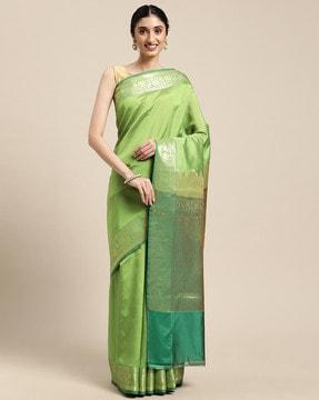 katan silk saree with zari border