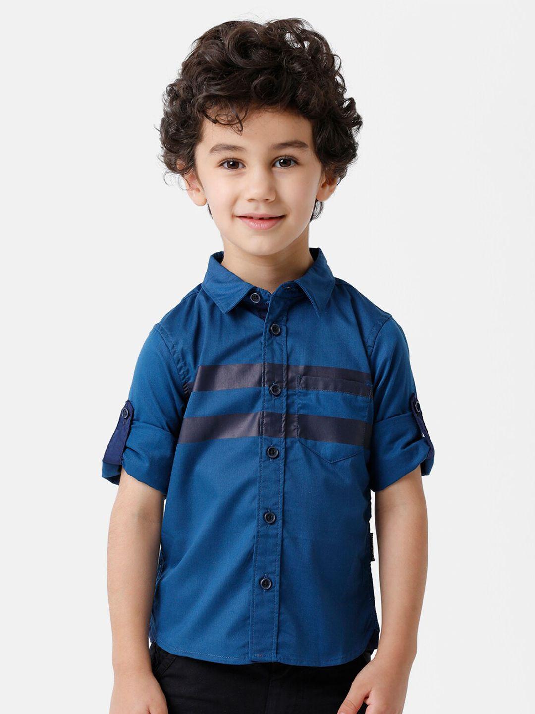 kate & oscar boys navy blue standard casual shirt