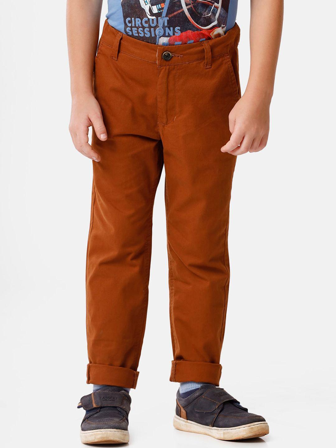 kate & oscar boys rust chinos trousers