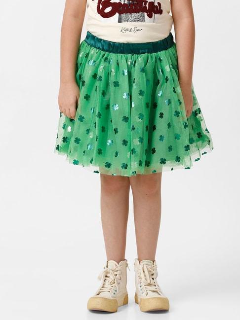 kate-&-oscar-kids-green-floral-print-skirt