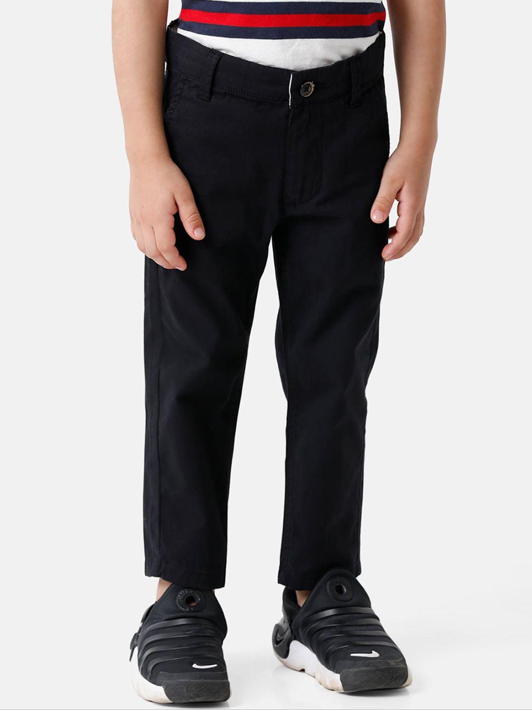 kate & oscar boys black cotton chinos trousers