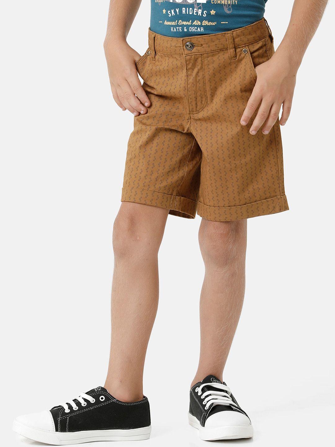 kate & oscar boys geometric printed cotton regular shorts