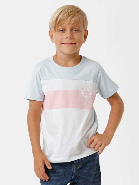 kate & oscar kids blue cotton printed t-shirt