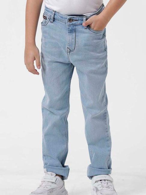 kate & oscar kids blue cotton regular fit jeans