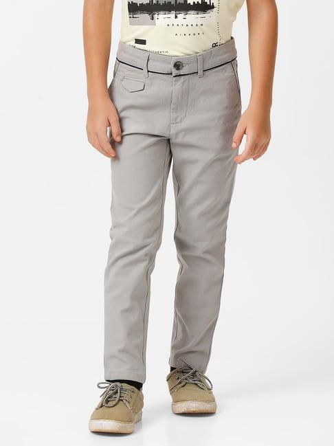 kate & oscar kids grey solid trousers