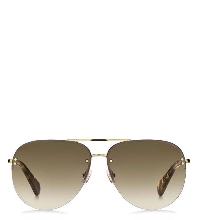 kate spade 20113608662ha brown aviator sunglasses for women