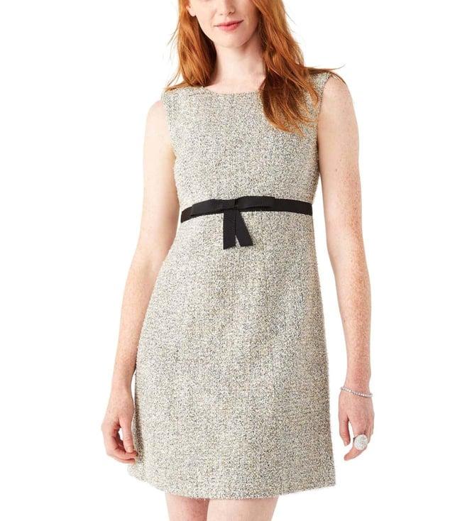 kate spade grey regular fit metallic tweed dress