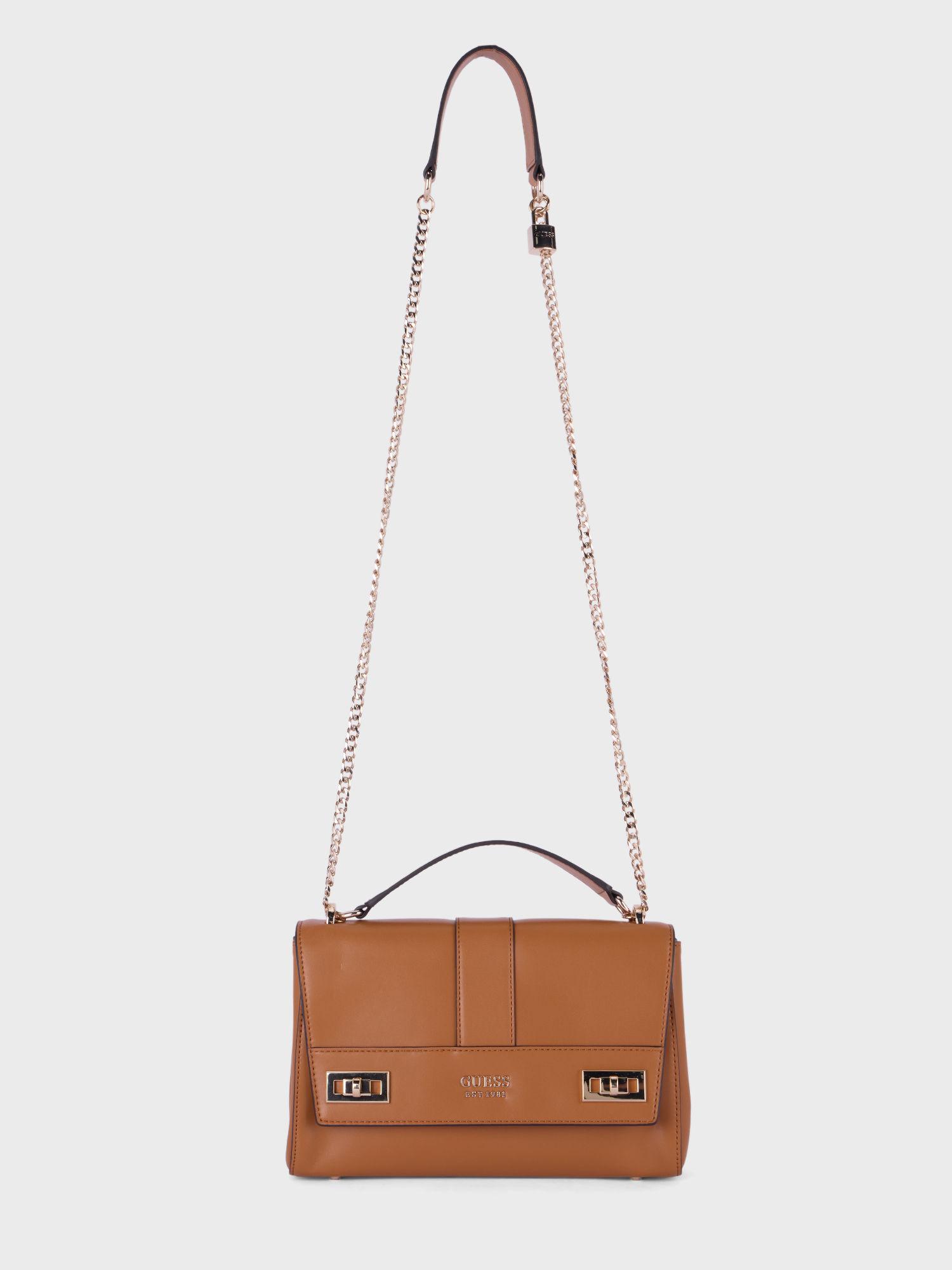 katey flap hand bag - brown